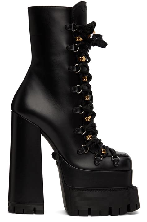 versace jeans combat boots|Versace aevitas platform boots.